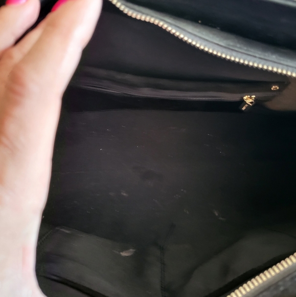 BLACK LEATHER/SUEDE DANIER FRINGE BAG - Picture 6 of 7